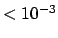 $<10^{-3}$