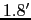 $1.8^{\prime}$