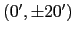 $(0', \pm20')$