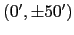 $(0', \pm50')$