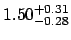 $1.50_{\rm -0.28}^{\rm +0.31}$