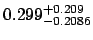 $0.299_{\rm -0.2086}^{\rm +0.209}$