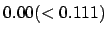 $0.00 (<0.111)$