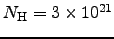$N_{\rm H} = 3\times10^{21}$