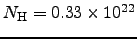 $N_{\rm H}=0.33\times 10^{22}$
