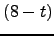 $(8 - t)$